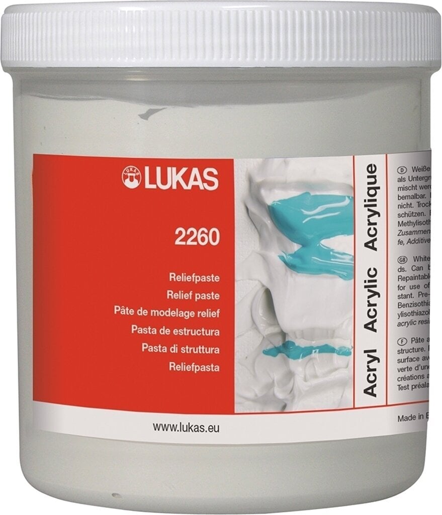 Μέσο Lukas Acrylic Medium Plastic Pot Acrylic Relief Paste 250 εκατ.