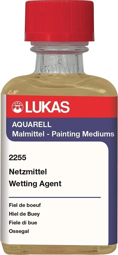 Medium Lukas Watercolor and Gouache Medium Glass Bottle Medium Wetting Agent 50 ml 1 pc