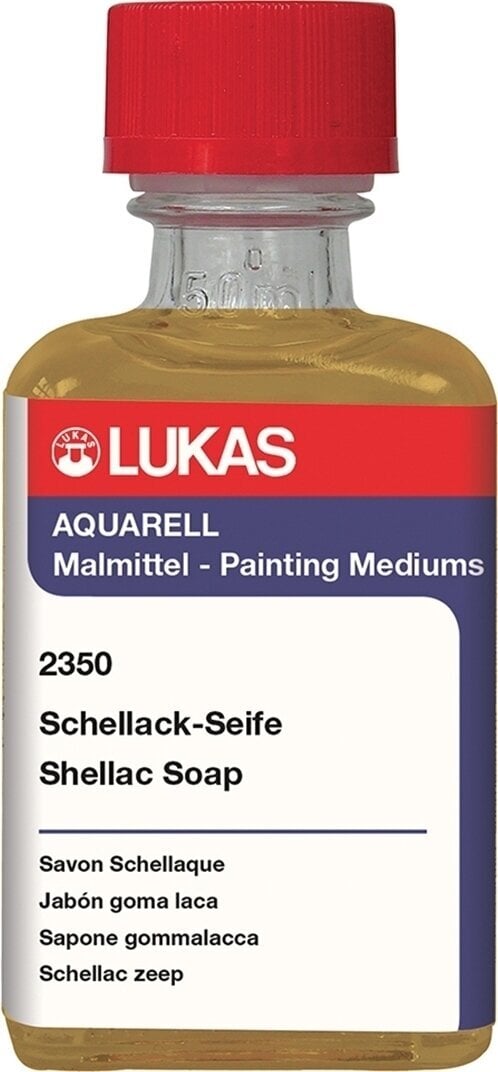 Medium Lukas Watercolor and Gouache Medium Glass Bottle Medium Shellac Soap 50 ml 1 pc