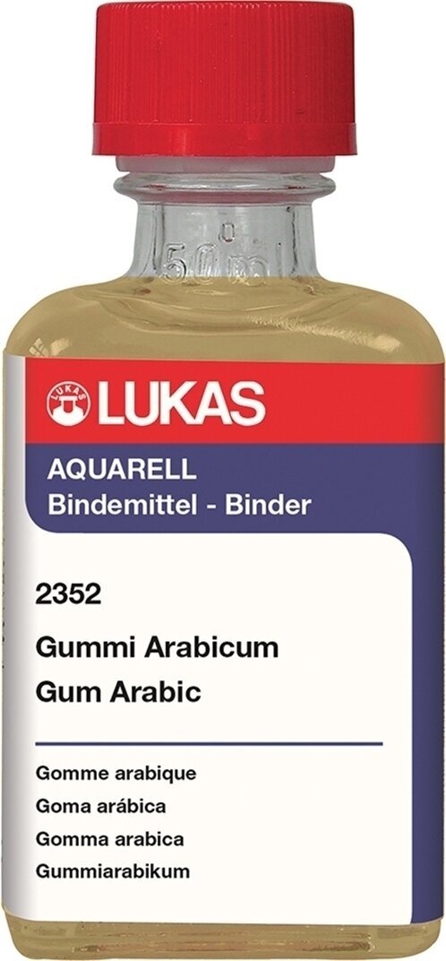 Medium Lukas Watercolor and Gouache Medium Glass Bottle Medium Gum Arabic 50 ml 1 pc