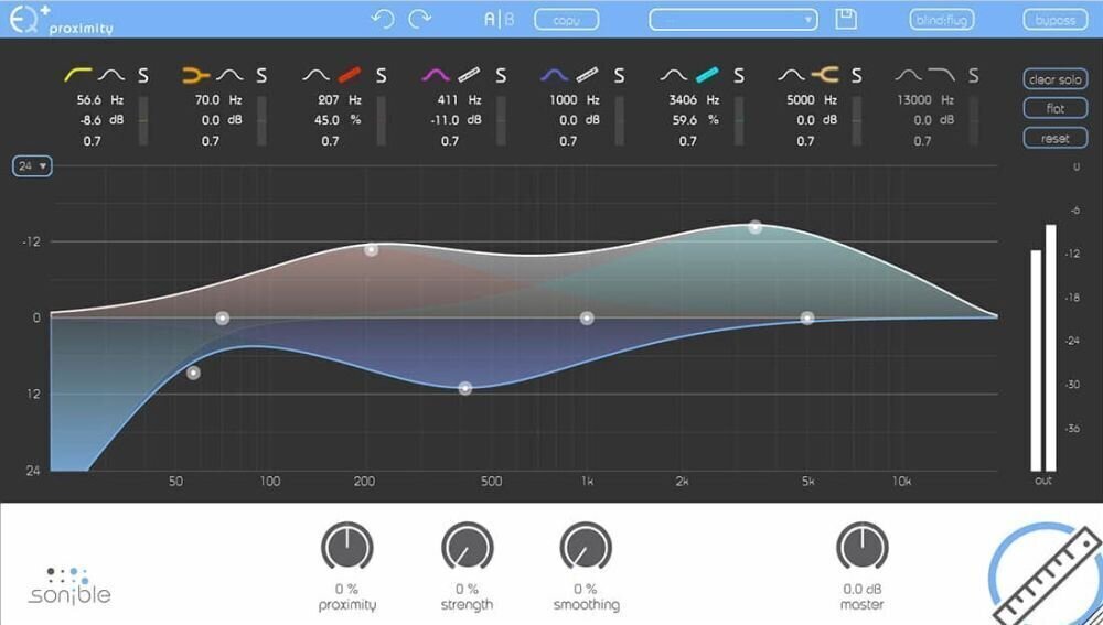 Studio software plug-in effect Sonible Sonible proximity:EQ (Digitaal product)