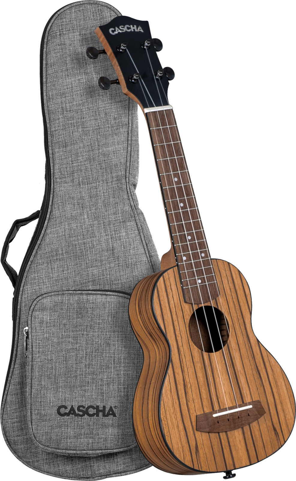 Sopránové ukulele Cascha Soprano Ukulele Zebra Wood Sopránové ukulele Natural