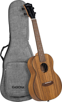 Tenorové ukulele Cascha Tenor Ukulele Zebra Wood Tenorové ukulele Natural - 1