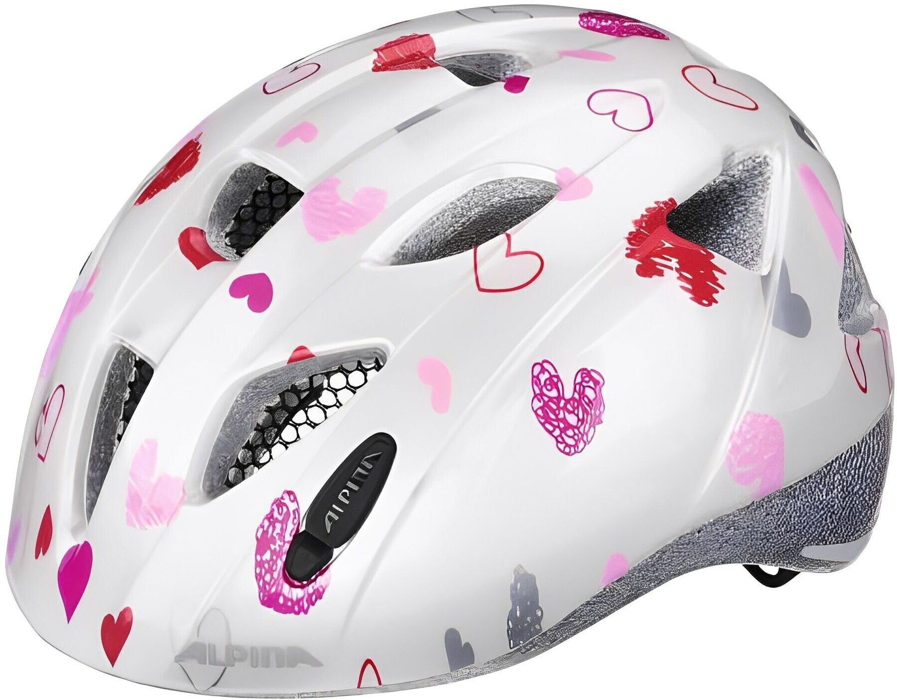Alpina XIMO White Heart XS Casque de vélo enfant female