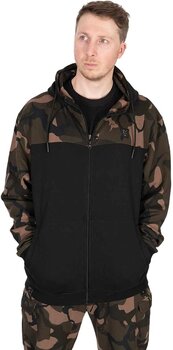 Mikina Fox Mikina LW Black/Camo Split Zip Hoody - S - 1