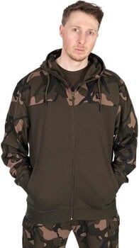 Huvtröja Fox Huvtröja LW Khaki/Camo Split Zip Hoody - S - 1