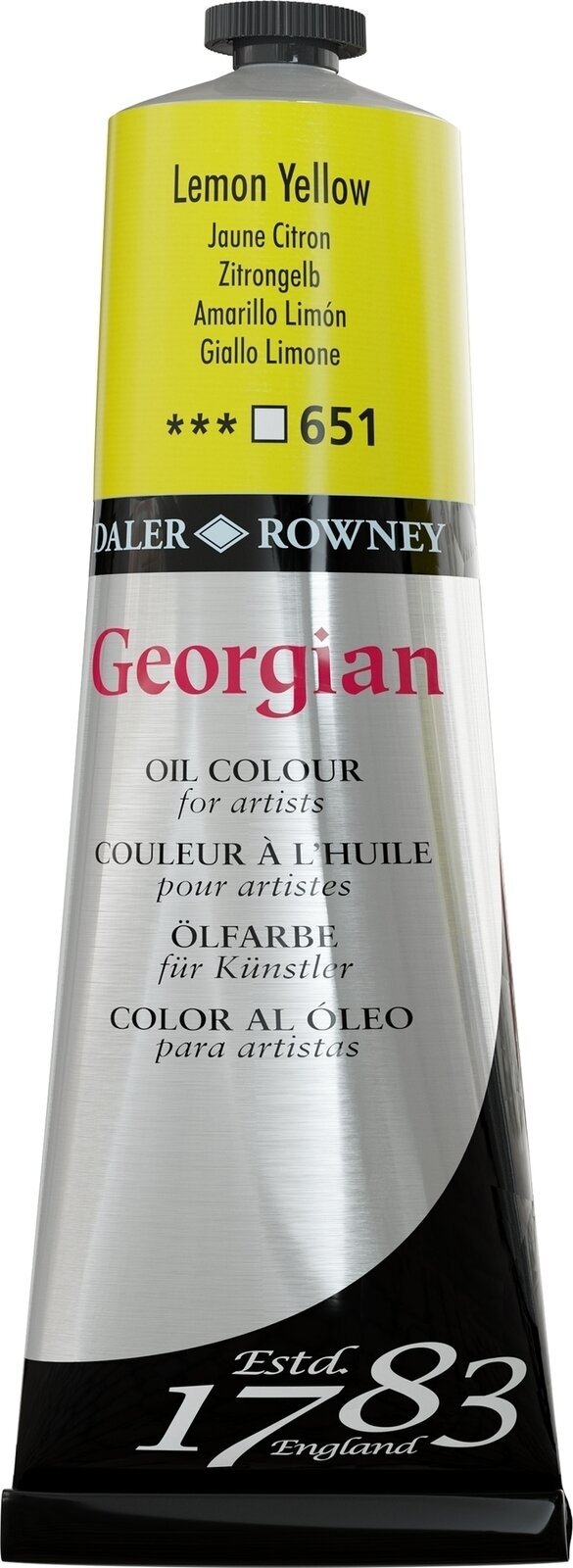 Aceite de colores Daler Rowney Georgian Oil Paint Lemon Yellow 225 ml 1 pc