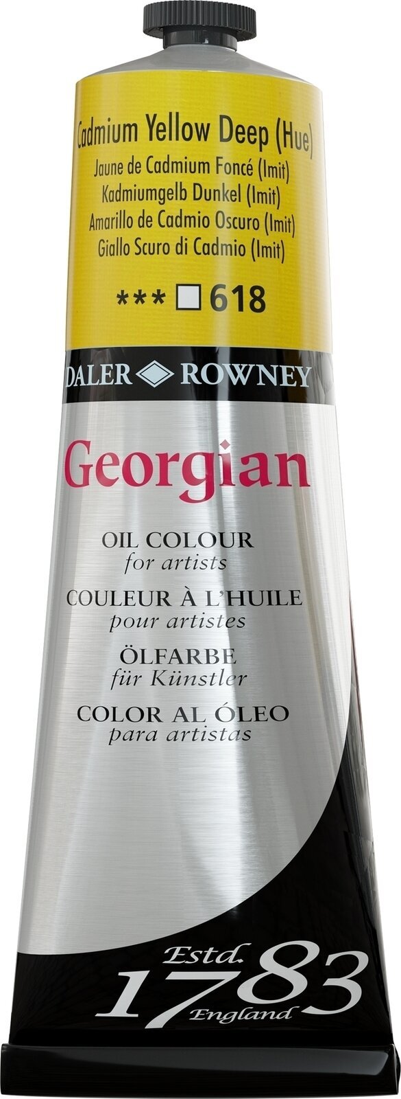 Cor de óleo Daler Rowney Georgian Tinta a óleo Cadmium Yellow Deep Hue 225 ml 1 un.