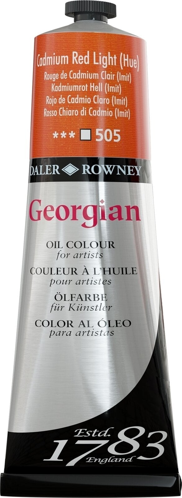 Oil colour Daler Rowney Georgian Oil Paint Cadmium Red Light Hue 225 ml 1 pc