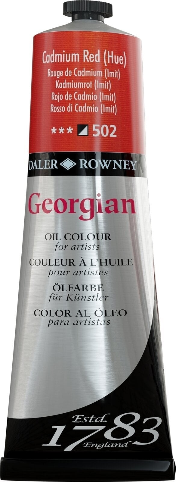 Oliefarve Daler Rowney Georgian Oliemaling Cadmium Red Hue 225 ml 1 stk.
