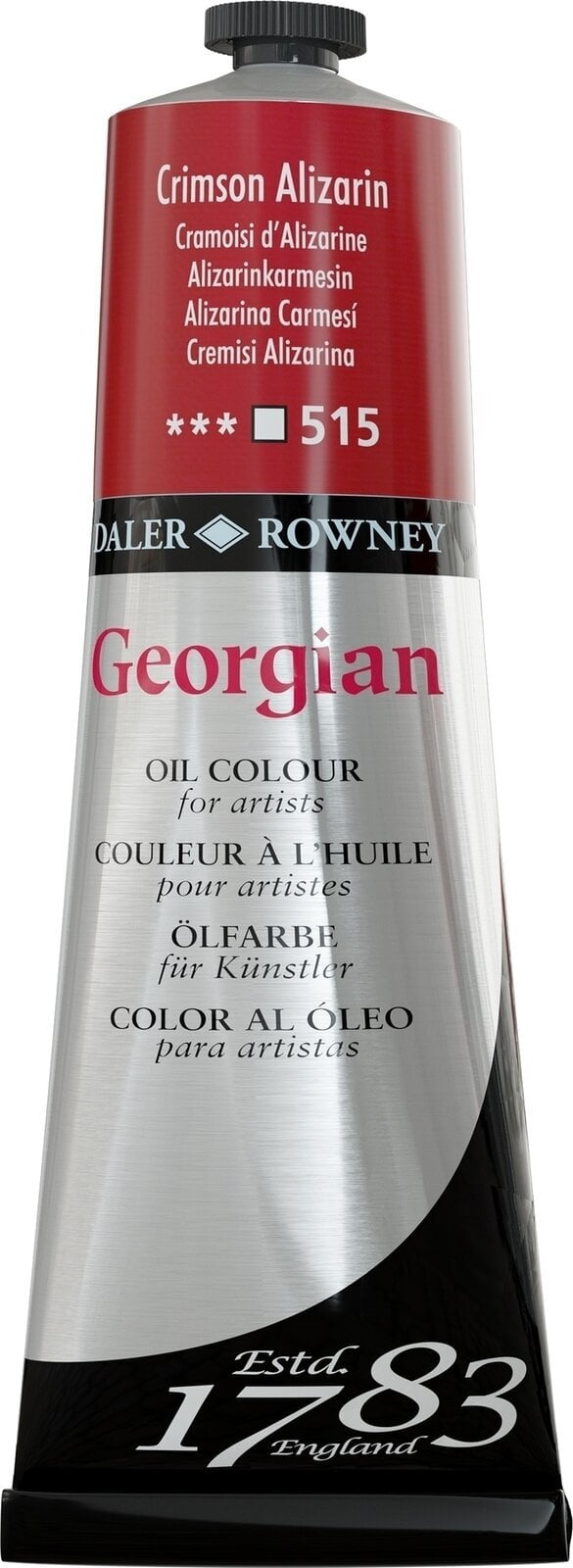 Cor de óleo Daler Rowney Georgian Tinta a óleo Crimson Alizarin 225 ml 1 un.