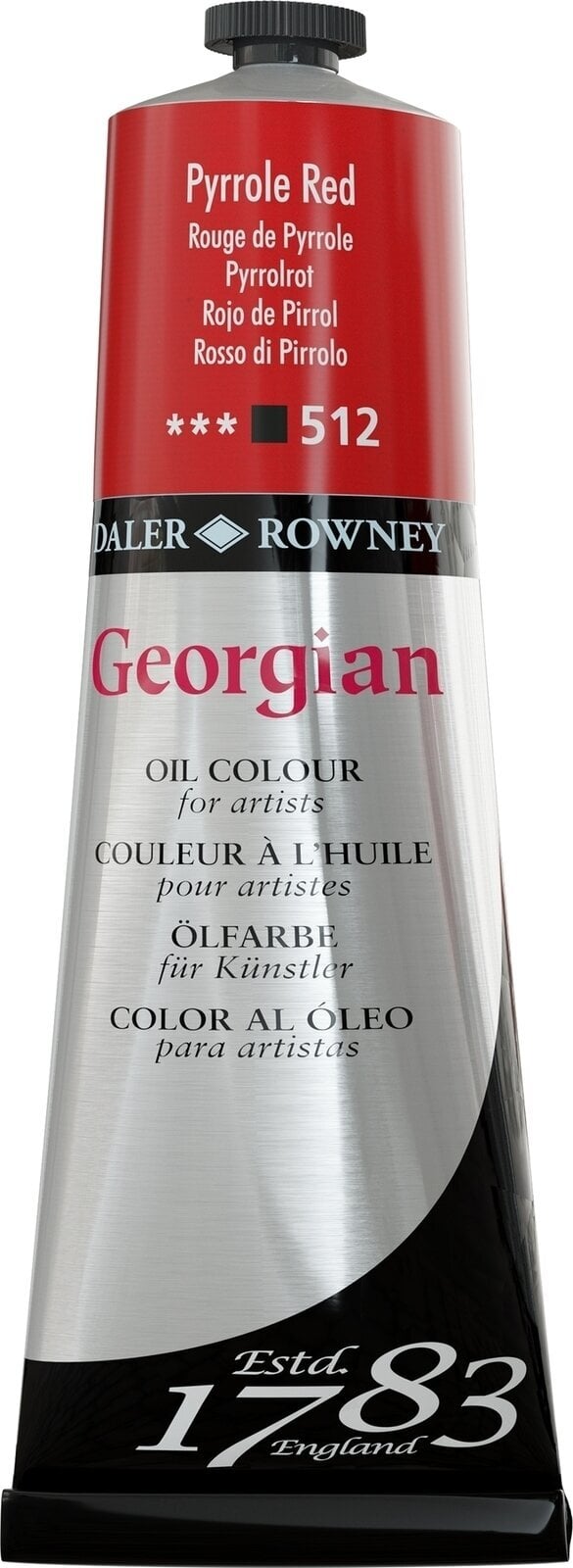 Farba olejna Daler Rowney Georgian Farba olejna Pyrrole Red 225 ml 1 szt