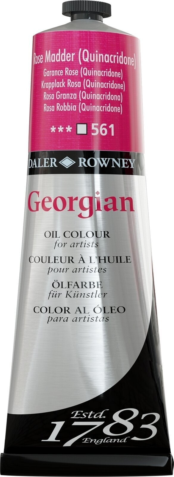 Cor de óleo Daler Rowney Georgian Tinta a óleo Rose Madder 225 ml 1 un.