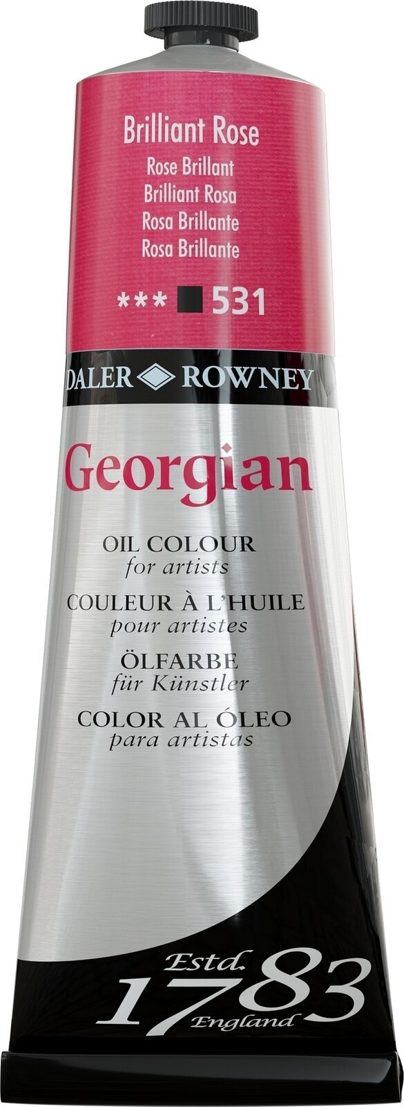 Oil colour Daler Rowney Georgian Oil Paint Brilliant Rose 225 ml 1 pc
