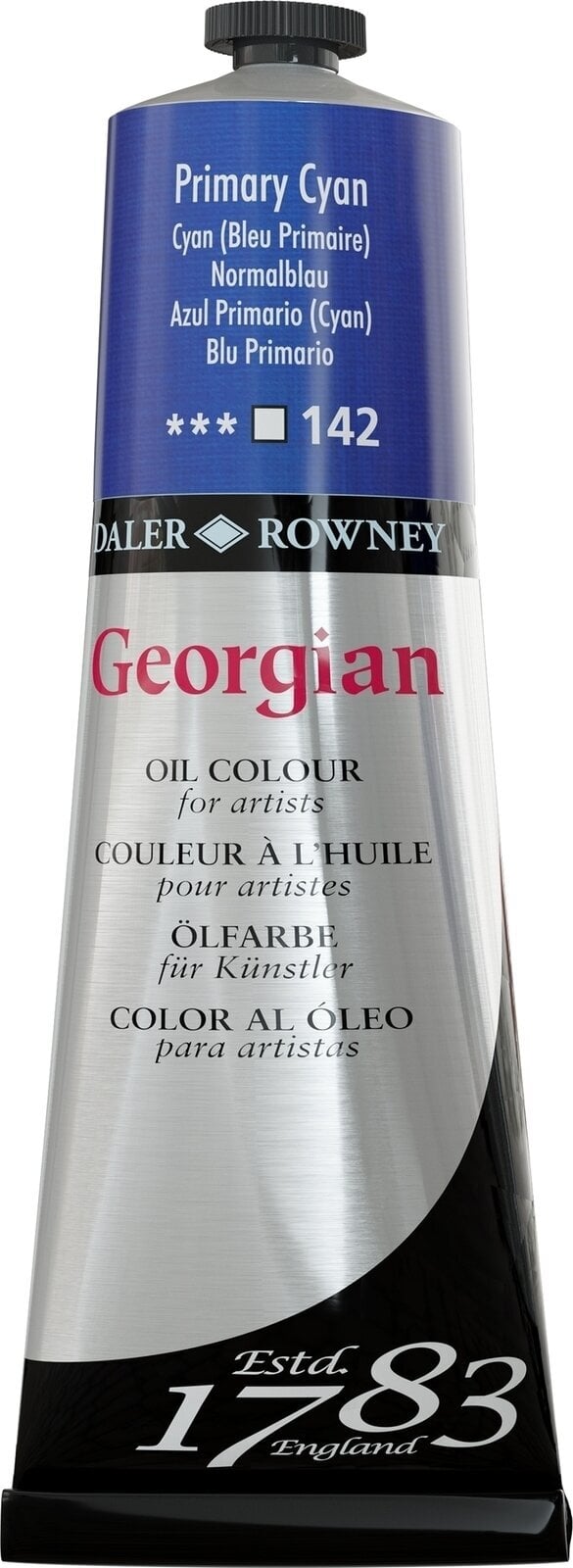 Cor de óleo Daler Rowney Georgian Tinta a óleo Primary Cyan 225 ml 1 un.