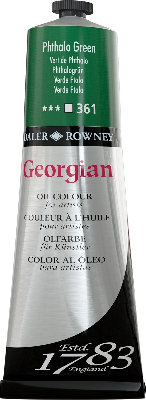 Oil colour Daler Rowney Georgian Oil Paint Phthalo Green 225 ml 1 pc