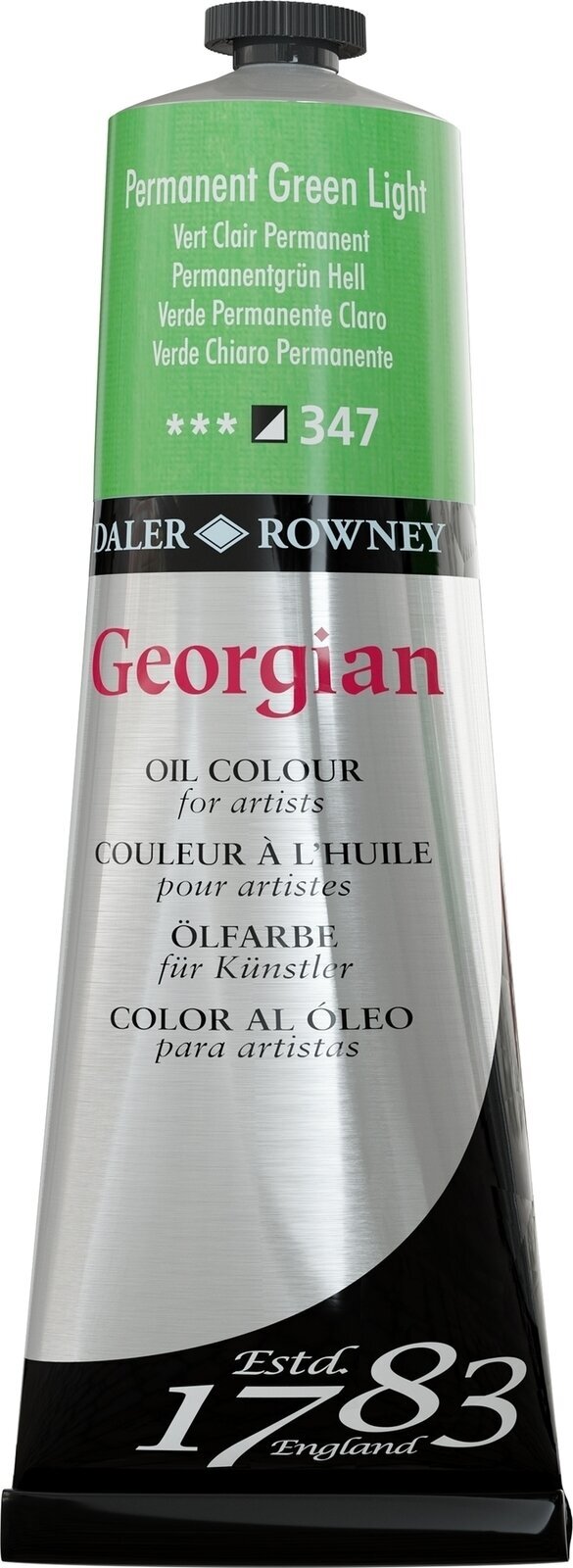 Tempera ad olio Daler Rowney Georgian Pittura a olio Permanent Green Light 225 ml 1 pz