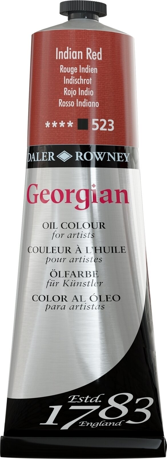 Cor de óleo Daler Rowney Georgian Tinta a óleo Indian Red 225 ml 1 un.