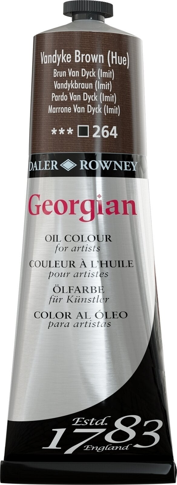 Oil colour Daler Rowney Georgian Oil Paint Vandyke Brown Hue 225 ml 1 pc