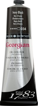 Culoare ulei Daler Rowney Georgian Vopsea cu ulei Fildeș Negru 225 ml 1 buc - 1
