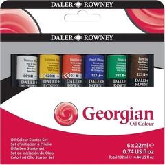 Õlivärv Daler Rowney Georgian Oil Paint Aluminium Tube 22ml Starter Set 6 Assorted Colours