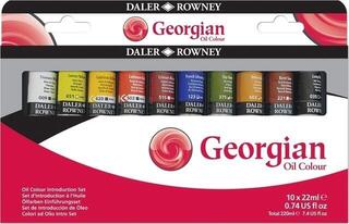 Tempera ad olio Daler Rowney Georgian Set di colori ad olio 10 x 22 ml
