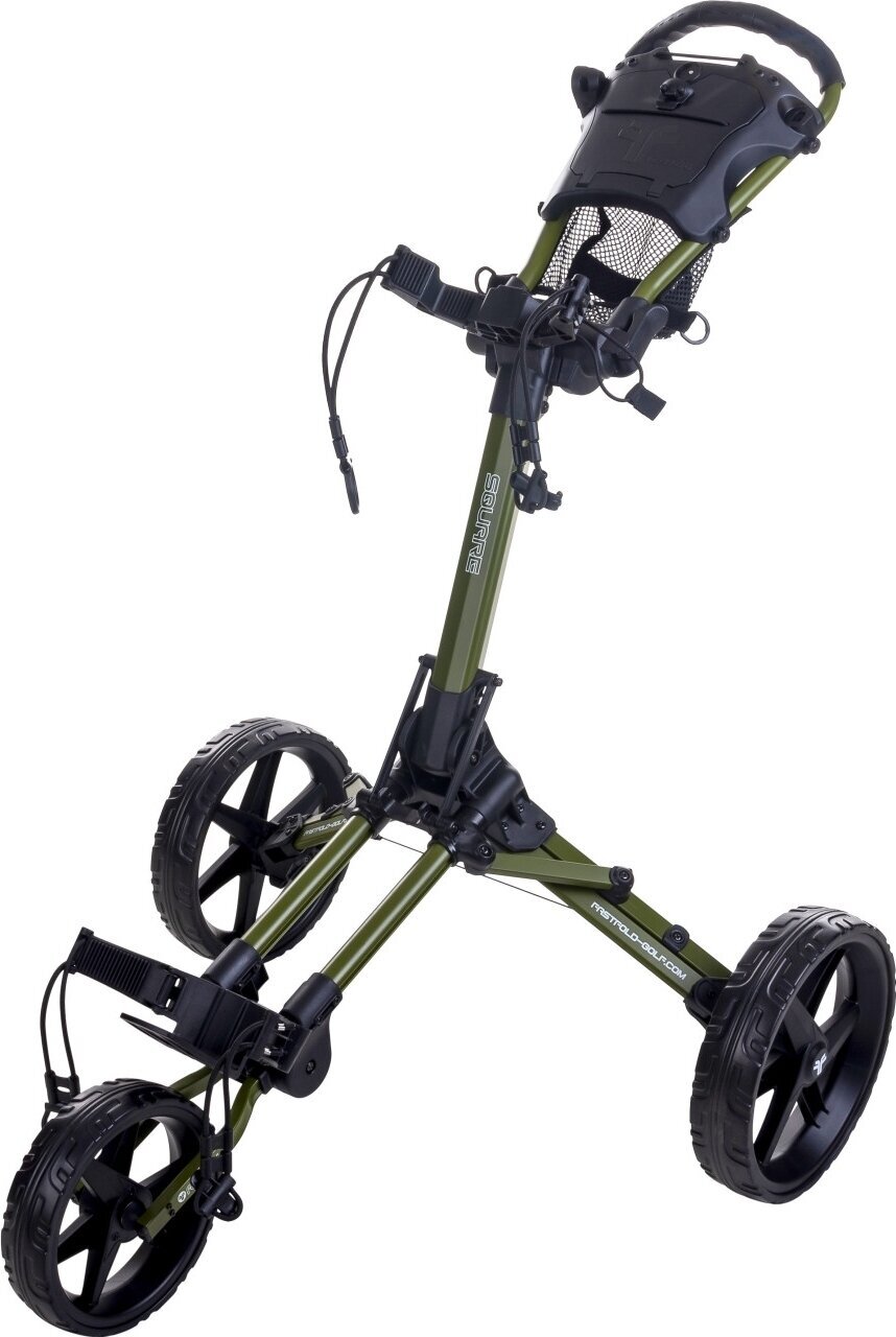 Chariot de golf manuel Fastfold Square Green/Black Chariot de golf manuel