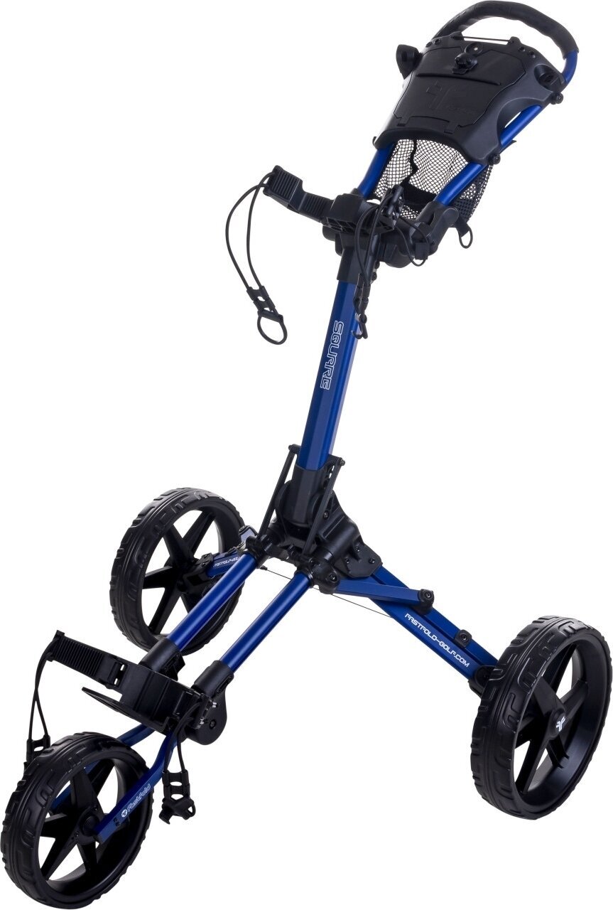 Ročni voziček za golf Fastfold Square Navy/Black Ročni voziček za golf