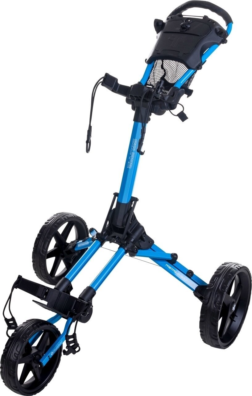 Ročni voziček za golf Fastfold Square Aqua/Black Ročni voziček za golf