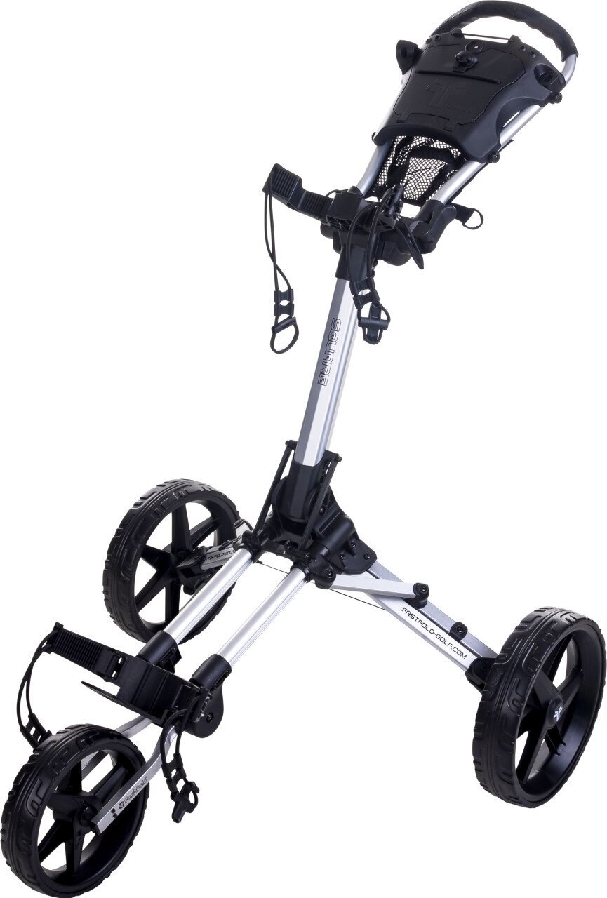 Ръчна количка за голф Fastfold Square Silver/Black Ръчна количка за голф