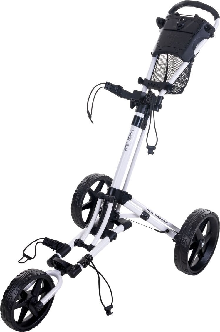 Ročni voziček za golf Fastfold Trike White/Black Ročni voziček za golf