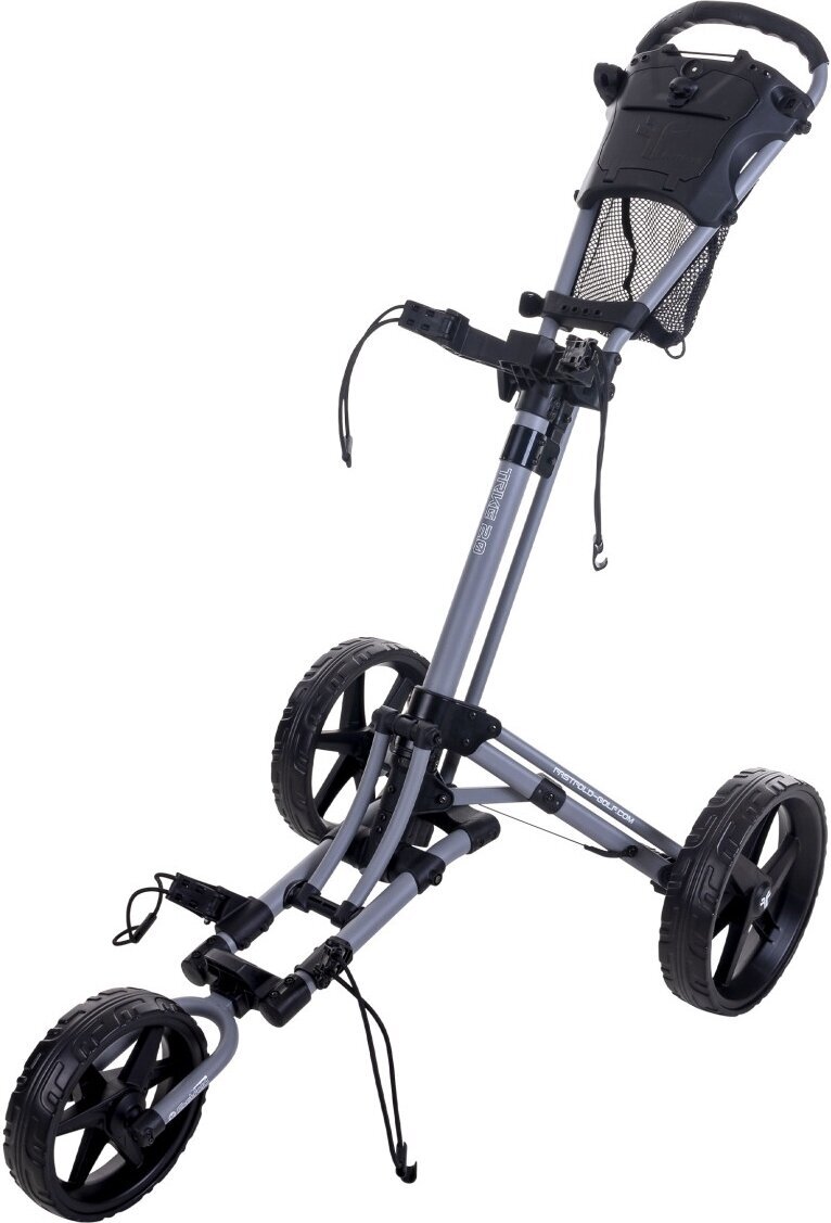 Handmatige golftrolley Fastfold Trike Grey/Black Handmatige golftrolley