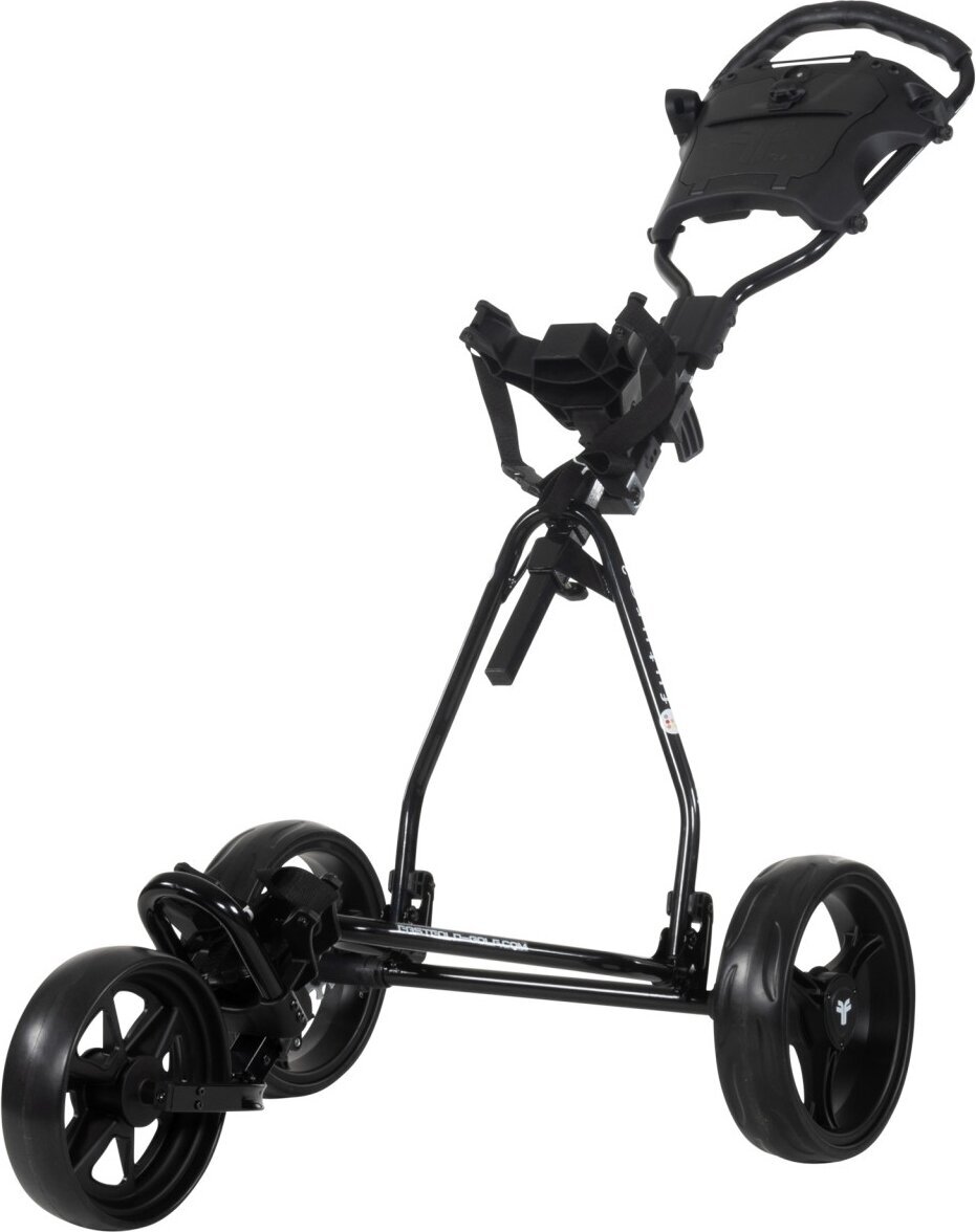 Handmatige golftrolley Fastfold Junior Comp Black/Black Handmatige golftrolley