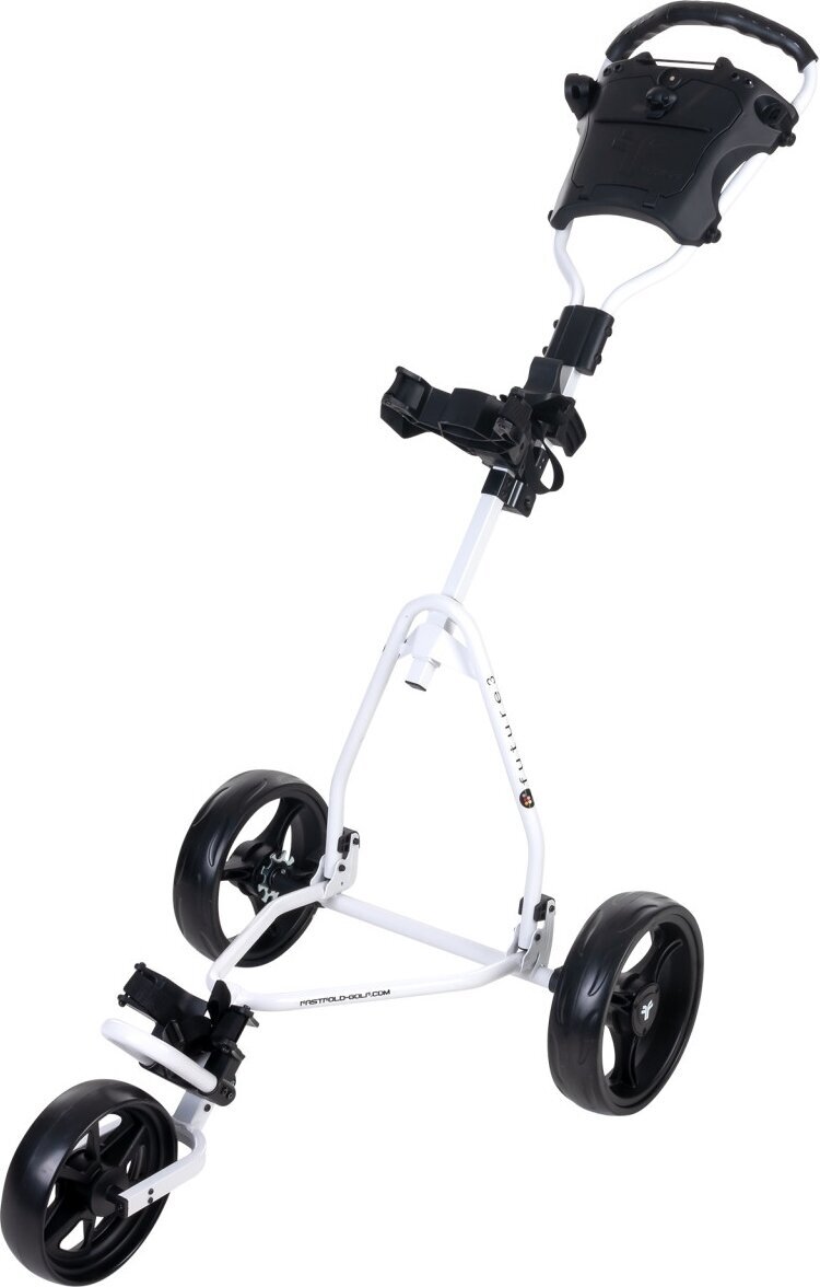 Ръчна количка за голф Fastfold Junior Comp White/Black Ръчна количка за голф