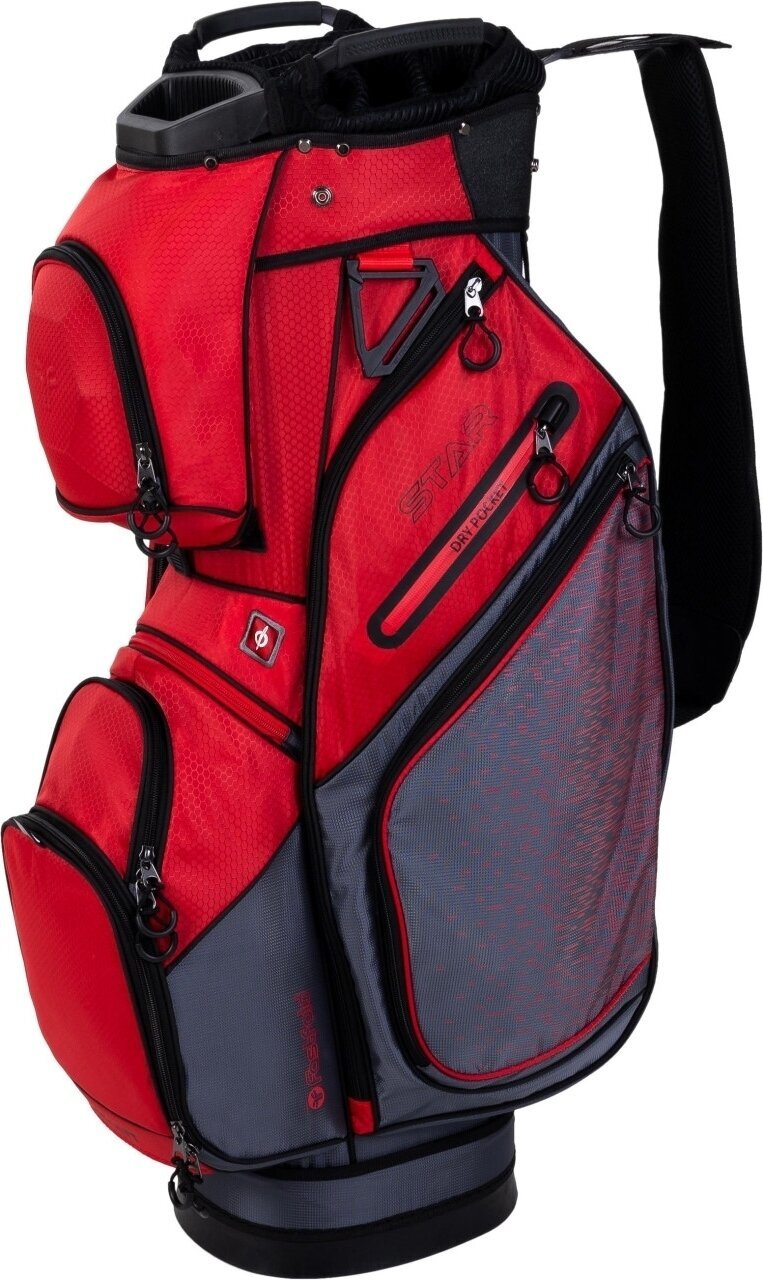 Golftaske Fastfold Star Charcoal/Red Golftaske