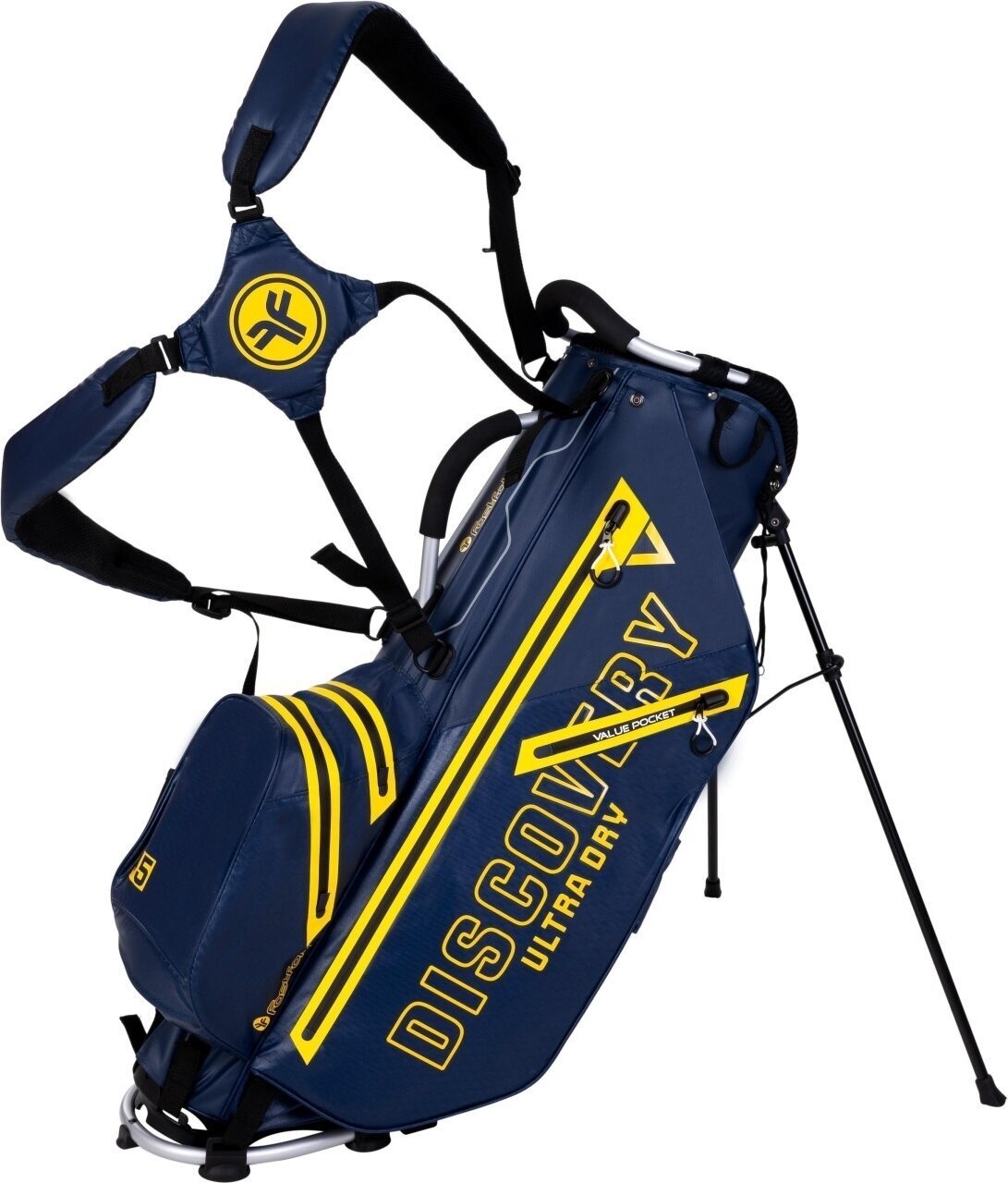 Чантa за голф Fastfold Discovery Navy/Yellow Чантa за голф