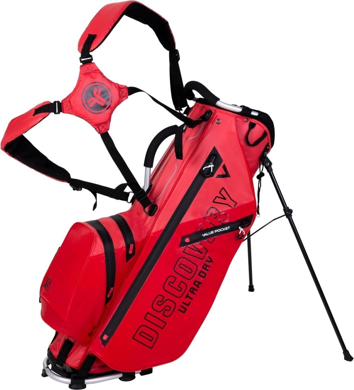 Golf Bag Fastfold Discovery Red/Black Golf Bag