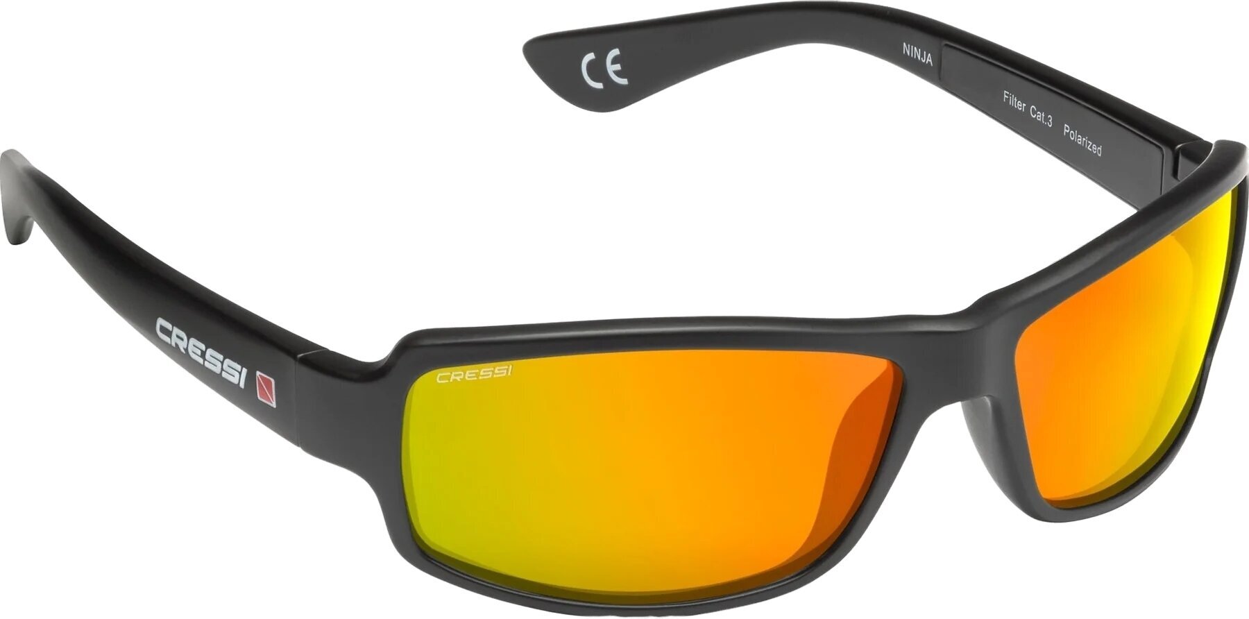 Briller til lystsejlere Cressi Ninja Black/Orange/Mirrored Briller til lystsejlere