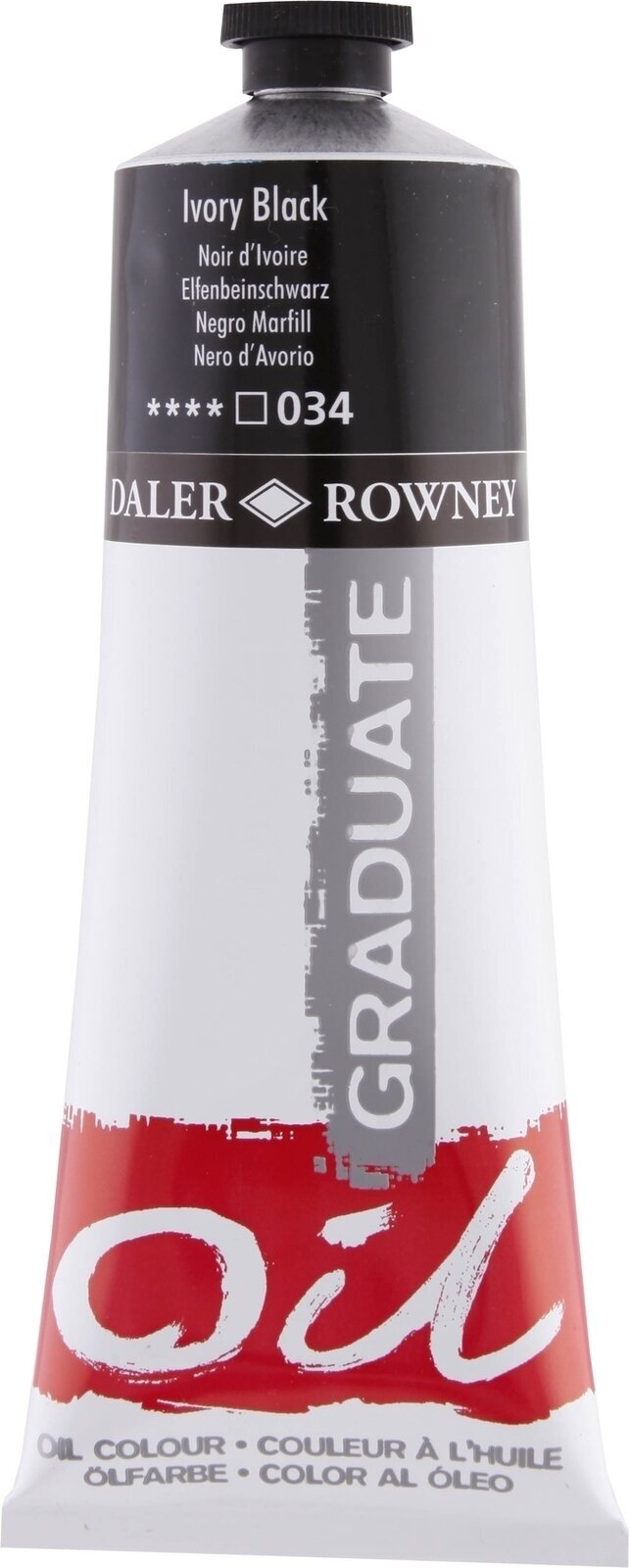 Oliefarve Daler Rowney Graduate Oliemaling Ivory Black 200 ml 1 stk.