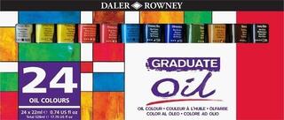 Peinture à l'huile Daler Rowney Graduate Ensemble de peintures à l'huile 24 x 22 ml
