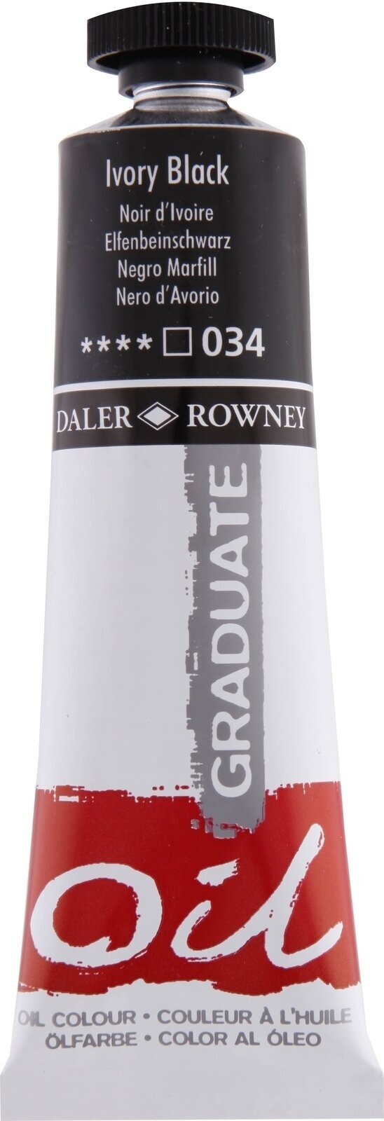 Oil colour Daler Rowney Graduate Oil Paint Ivory Black 38 ml 1 pc