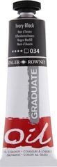 Cor de óleo Daler Rowney Graduate Tinta a óleo Ivory Black 38 ml 1 un.