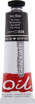 Olejová farba Daler Rowney Graduate Olejová farba Ivory Black 38 ml 1 ks - 1