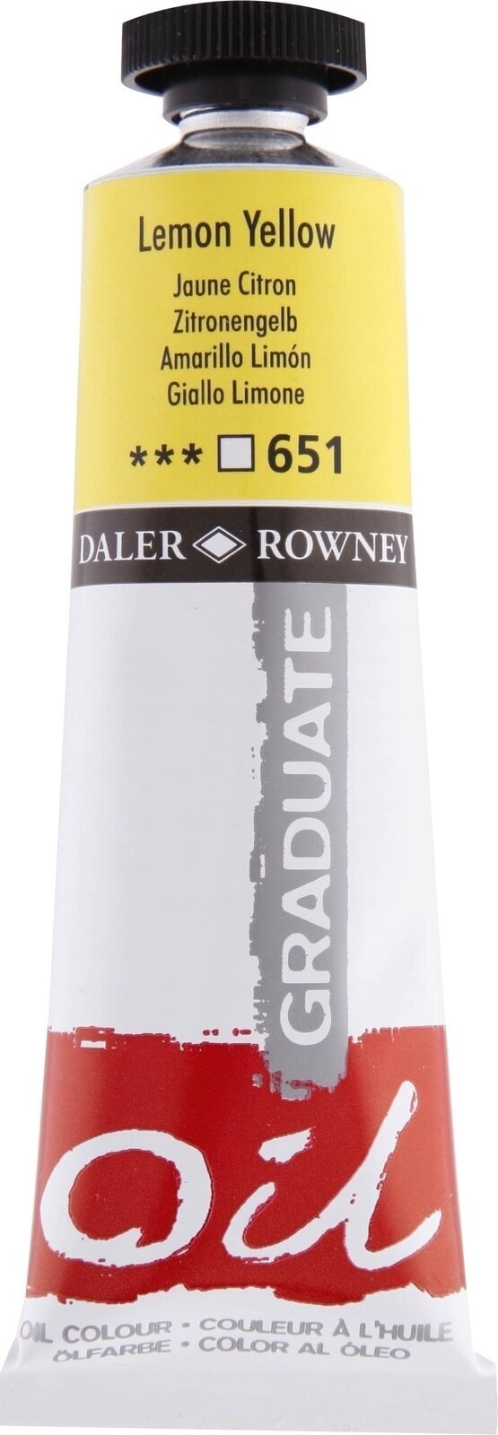 Cor de óleo Daler Rowney Graduate Tinta a óleo 38 ml Lemon Yellow