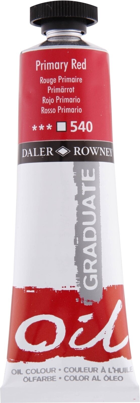 Oliefarve Daler Rowney Graduate Oliemaling Primary Red 38 ml 1 stk.