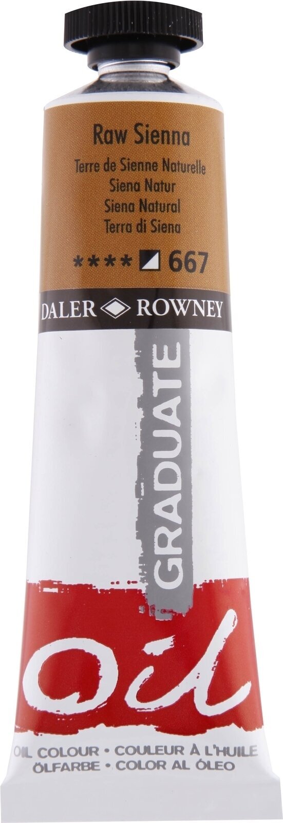 Olejová barva Daler Rowney Graduate Olejová barva Raw Sienna 38 ml 1 ks