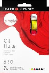Tempera ad olio Daler Rowney Simply Set di colori ad olio 6 x 12 ml