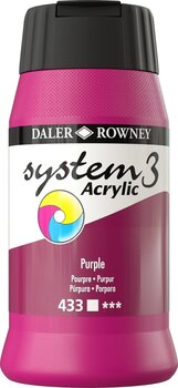 Culoare acrilică Daler Rowney System3 Vopsea acrilică Purple 500 ml 1 buc - 1