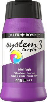 Colore acrilico Daler Rowney System3 Colori acrilici Velvet Purple 500 ml 1 pz - 1
