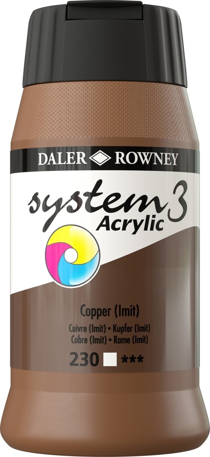 Pintura acrílica Daler Rowney System3 Acrylic Paint Copper Imitation 500 ml 1 pc